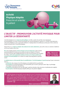 Prescrire de l'activité physique