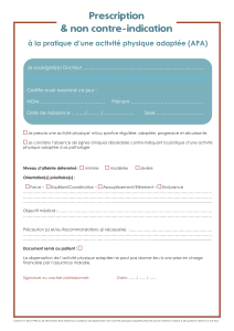 Prescription activité physique